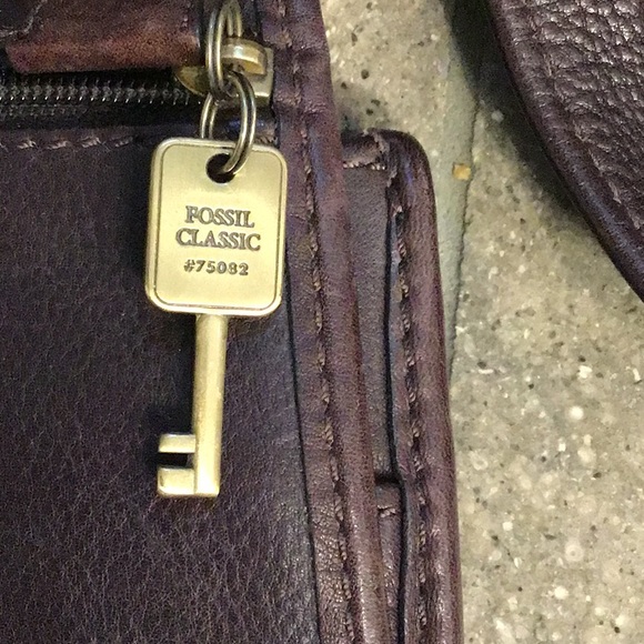 Vintage Fossil handbag, brown leather - Picture 2 of 16